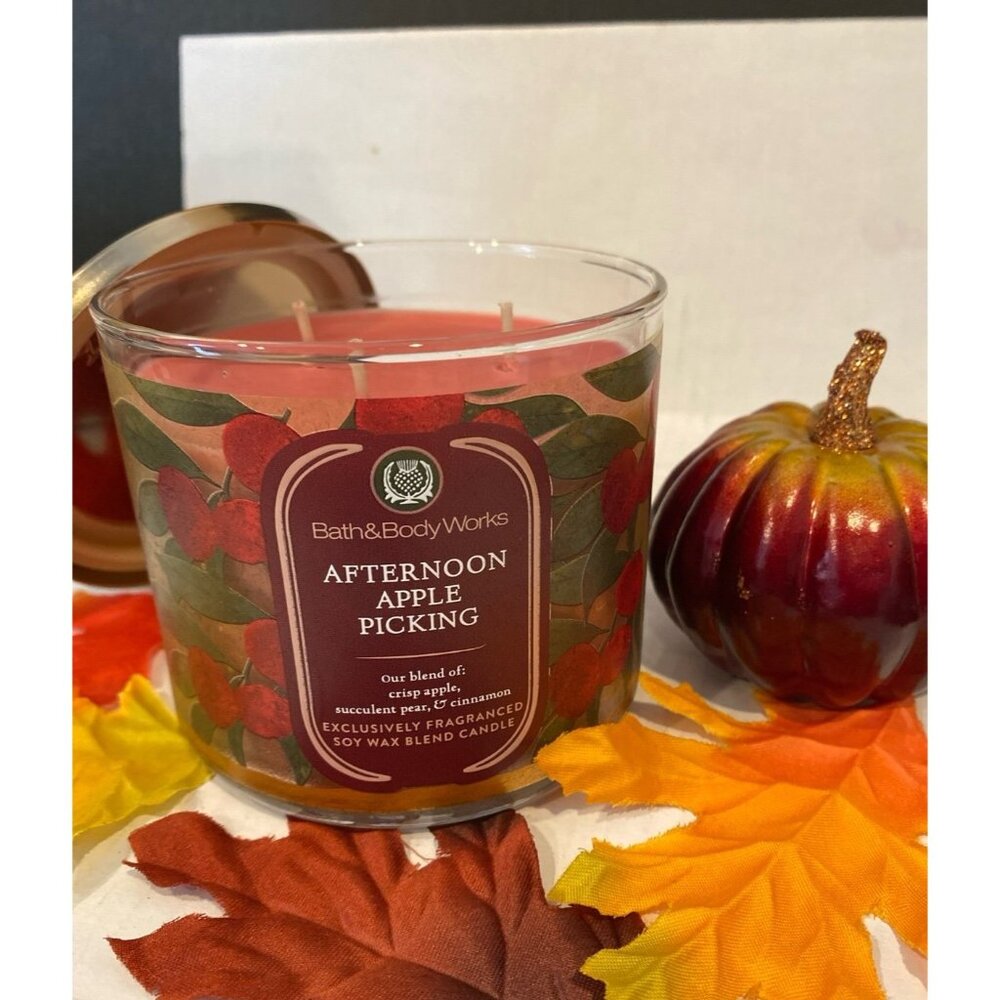 Bath & Body Works “Afternoon Apple Picking” New 3 Wick Candle